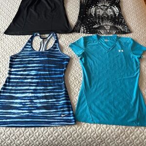 Women’s Athletic Tops – Nike / Under Armour / Kirkland / Danskin/bundles of 4